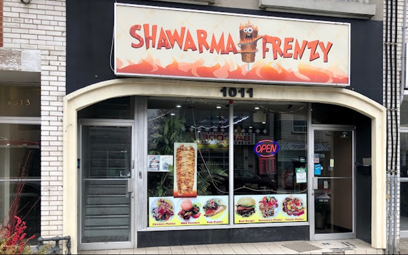 Shawarma Frenzy 1011 Pape Ave, East York, Ontario front view